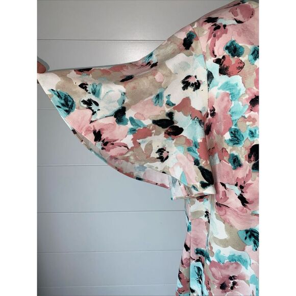NEW KASPER PINK FLORAL CAREER SHEATH DRESS SIZE 16 Tutu pink - Picture 4 of 12